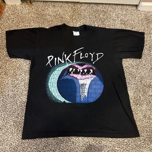 Rare Vintage Pink Floyd The Wall Single Stitch Double Sided Size Large T-Shirt